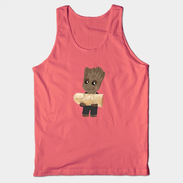 Groot and a thumb Tank Top by MadHatter2319